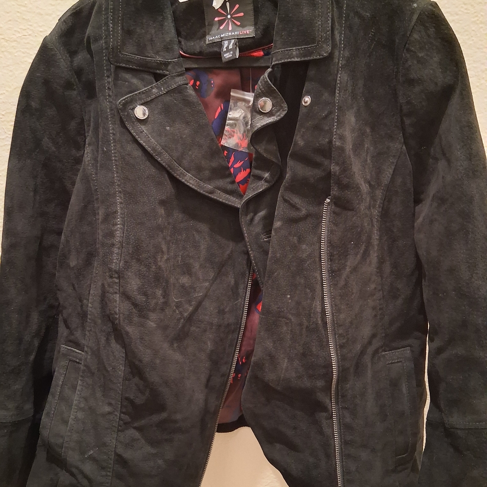 Black Suede Moto Jacket